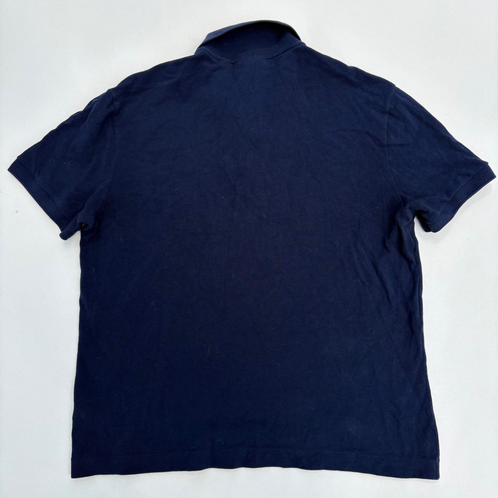 Lacoste Mens Classic Fit Short Sleeve Pique Polo Shirt Navy Blue FR 5 US L - Picture 4 of 5